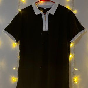 Contrast Collar Quarter Zip Shirt (M)